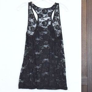 Black Lace Swimsuit Cover-up